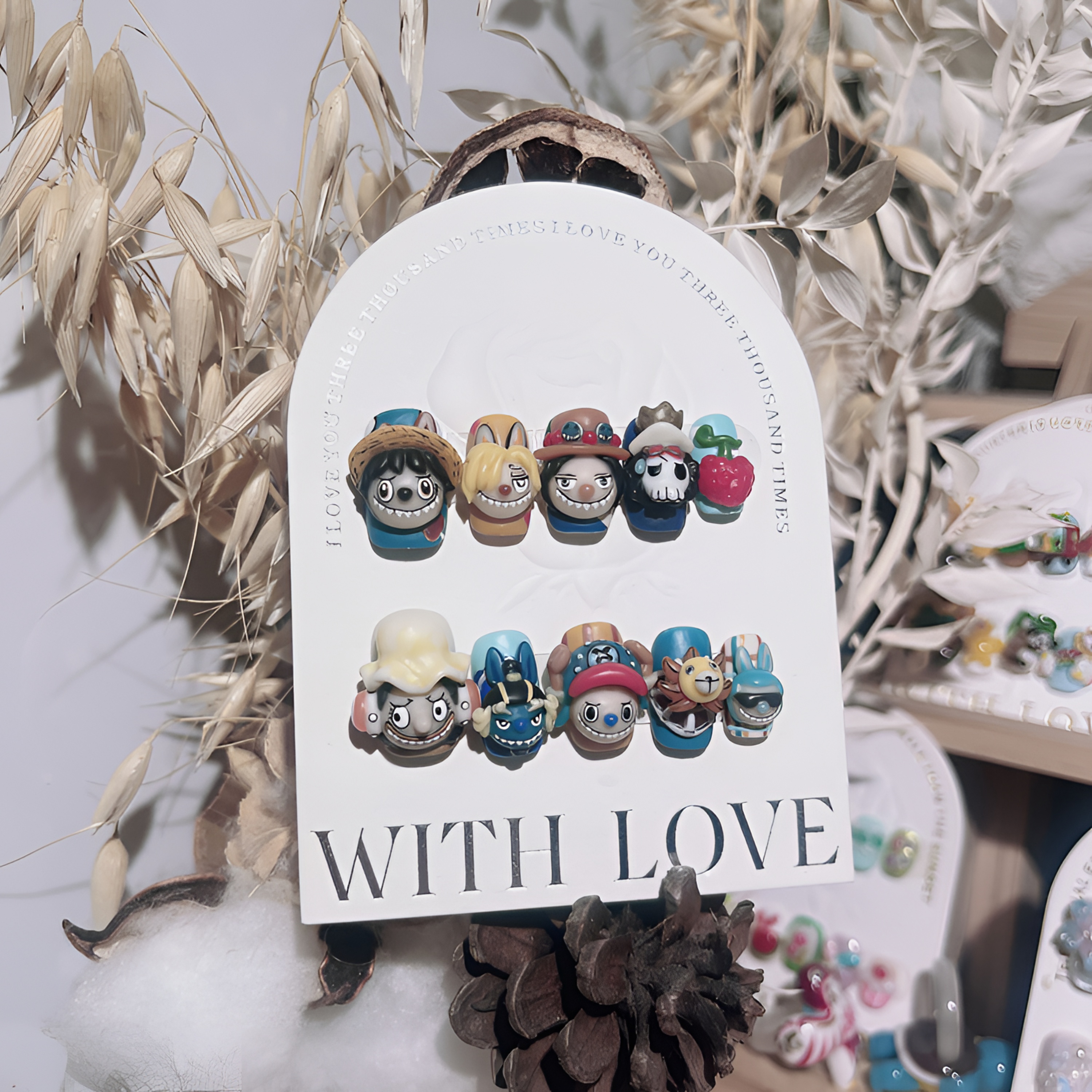 《海贼拉布布》董董纯手工穿戴甲显白新款美甲立体纯手工小清新