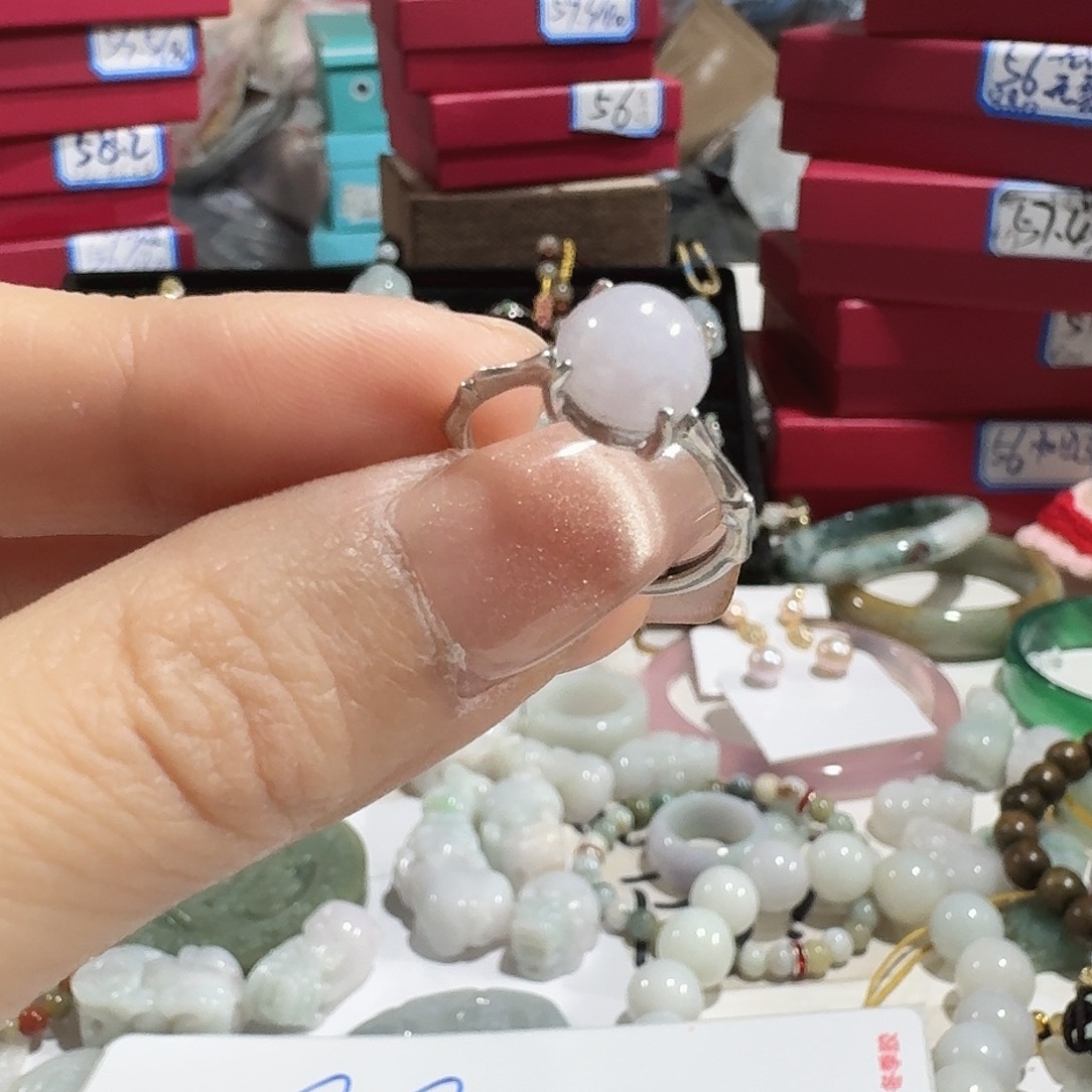 无***&翡翠银S925镶嵌颈饰5889