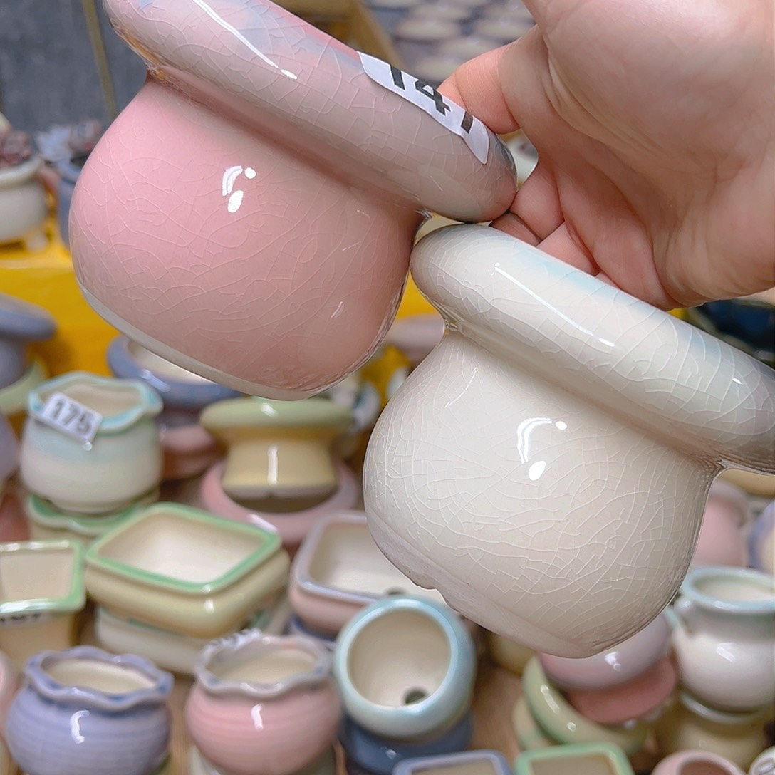 红陶陶瓷花盆当场满12包邮