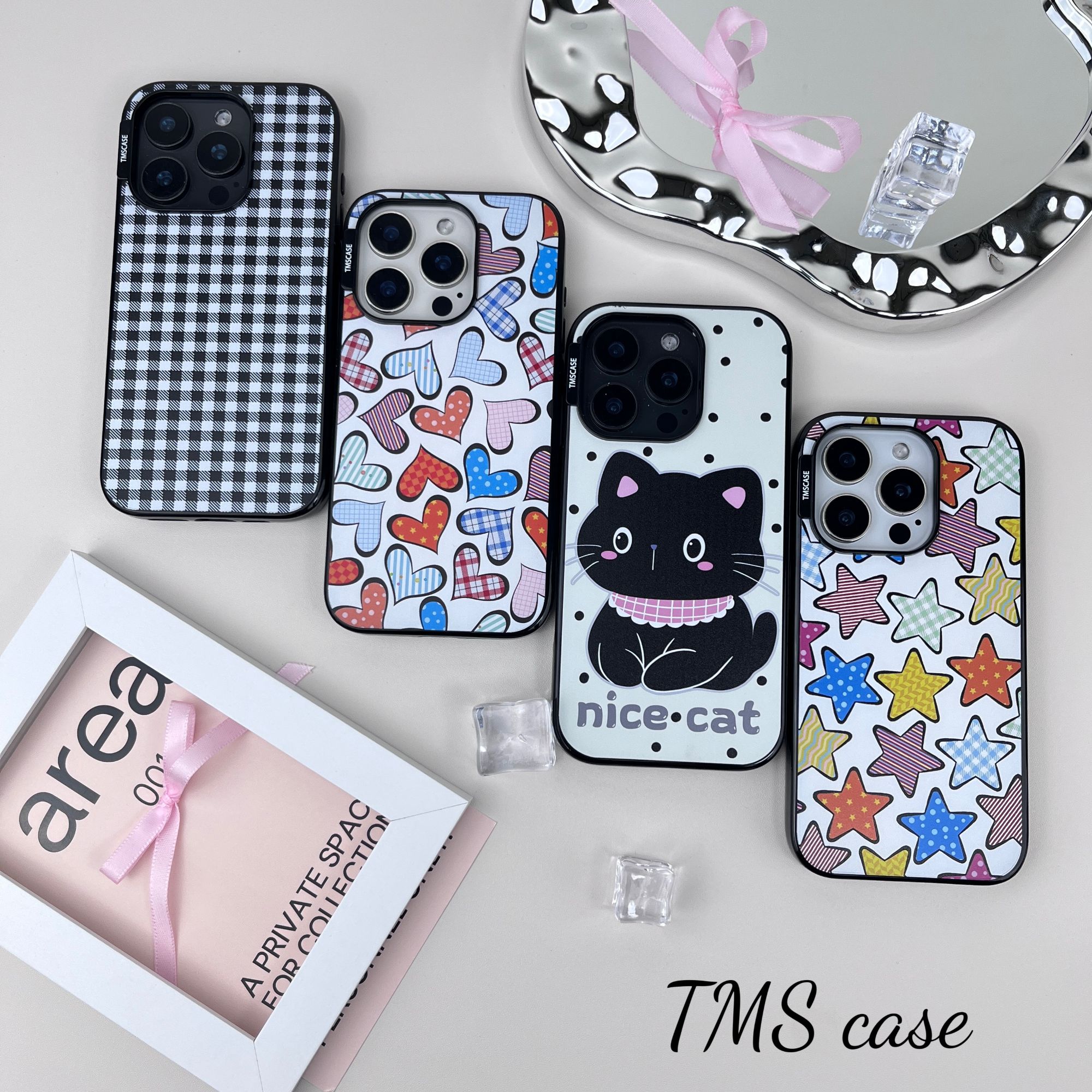 高版case黑点猫手机壳适用于苹果16promax套边iPhone15/14防摔13p