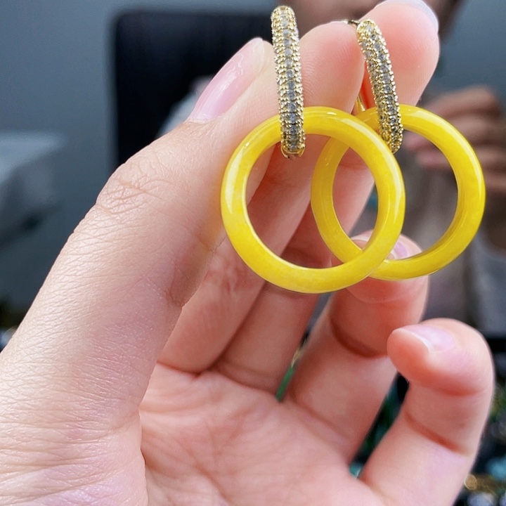 翡翠耳饰未镶嵌饰品