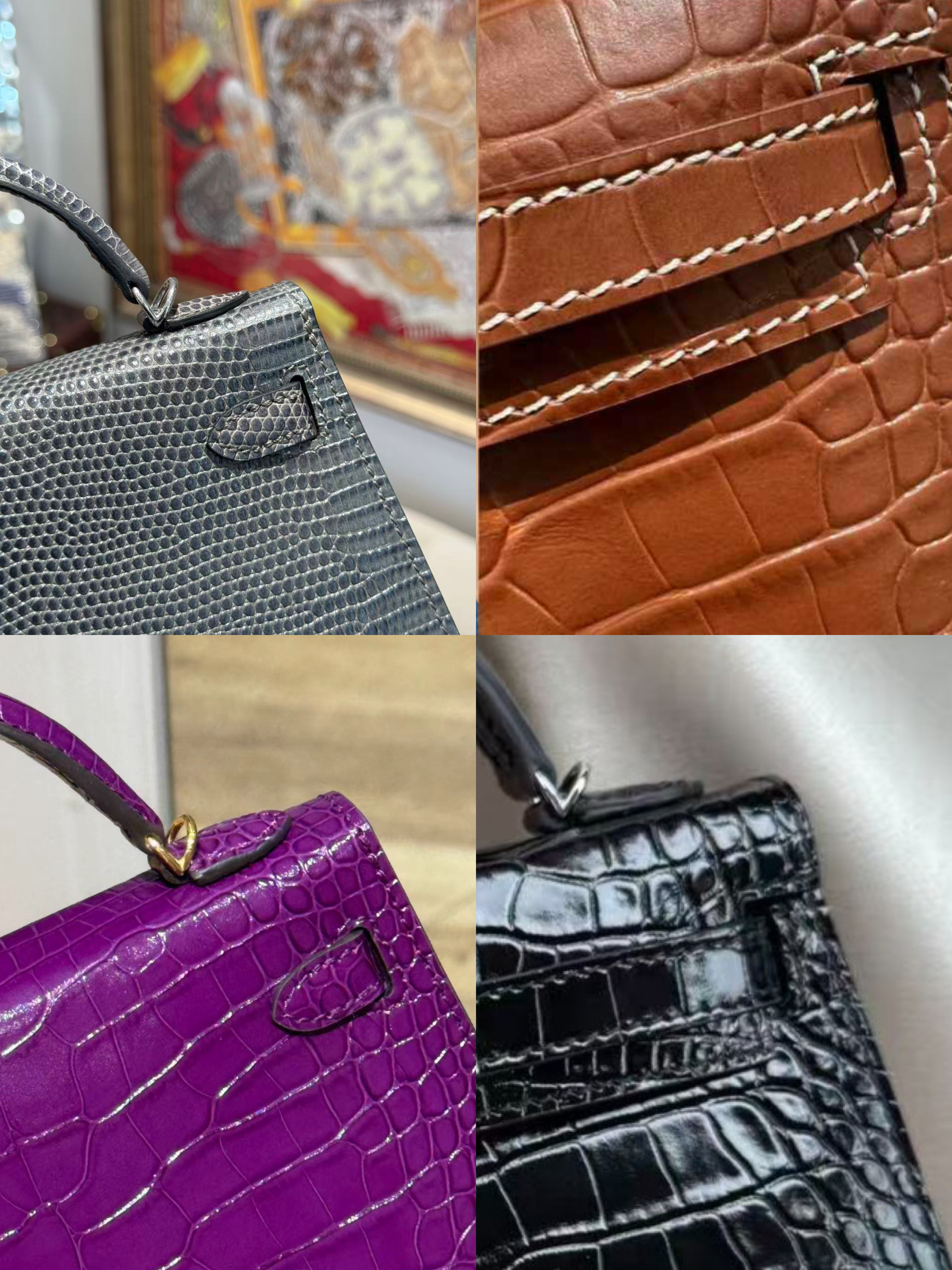 【饮霜见雪】 19厘米多色压纹手提包（不含挂件）