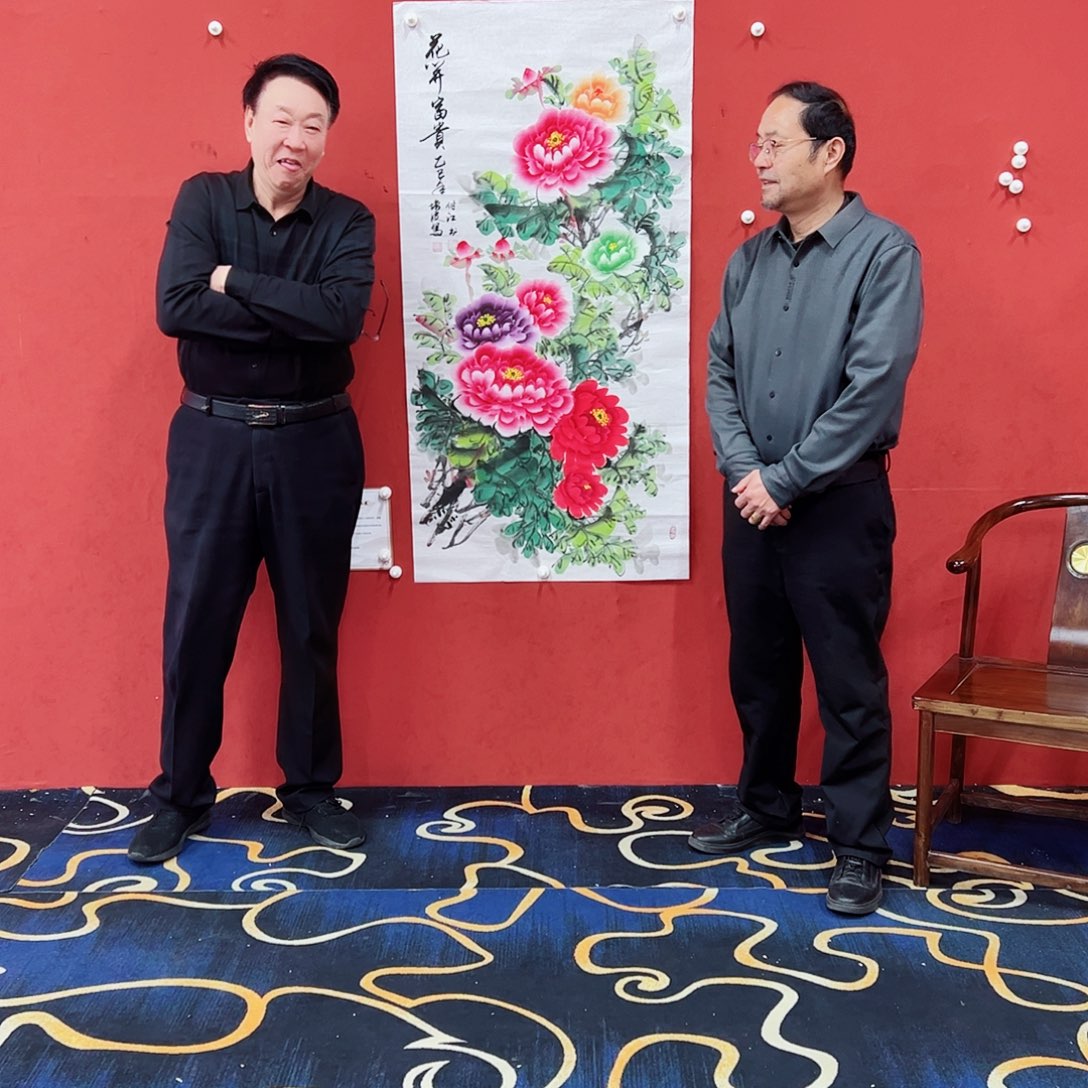书法冯增波牡丹手绘