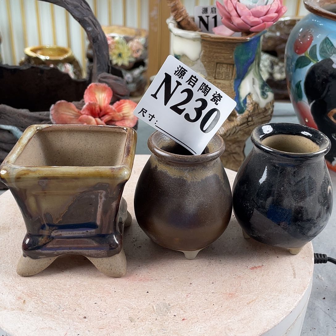 紫砂花盆景德镇多肉花盆230