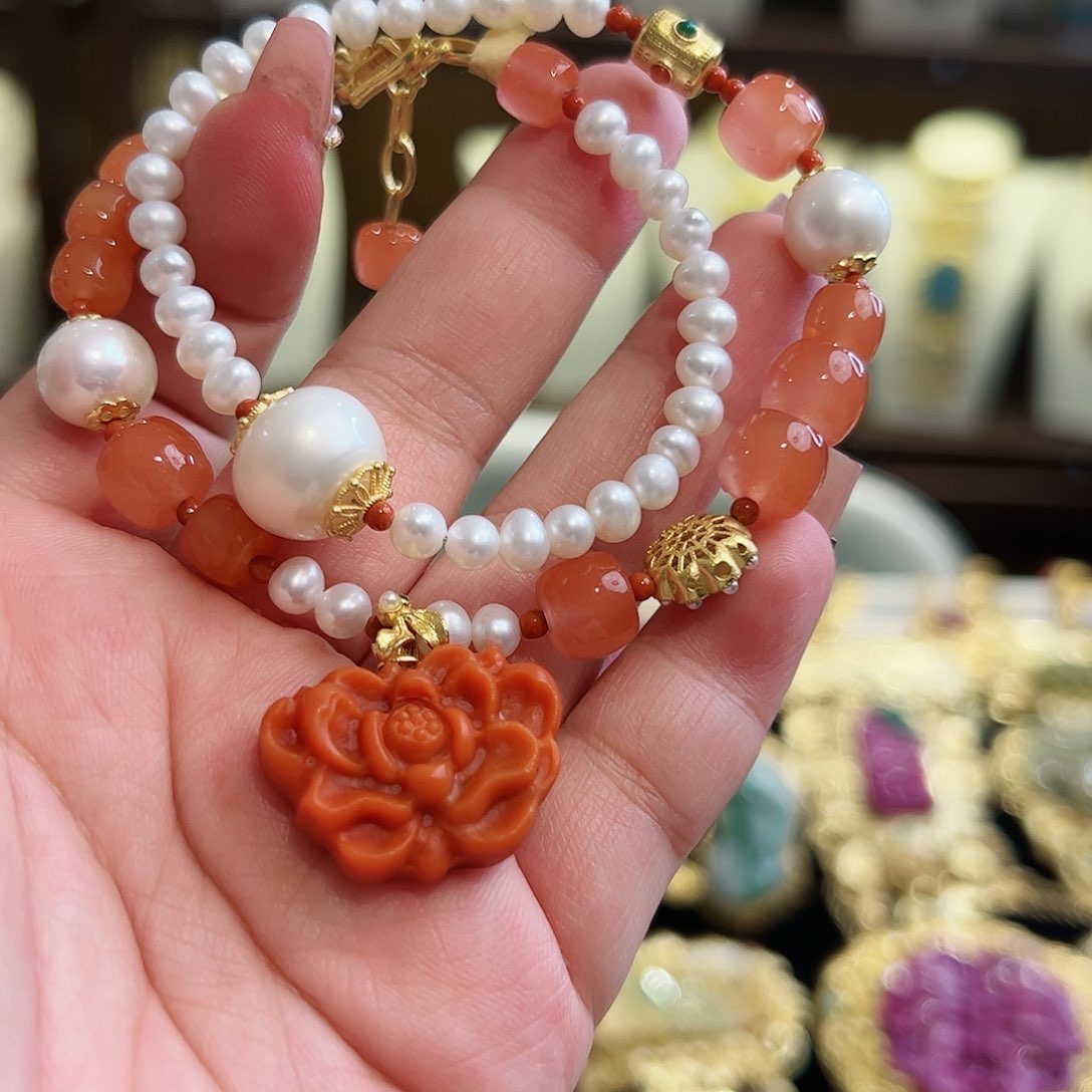 玛瑙手链未镶嵌古风