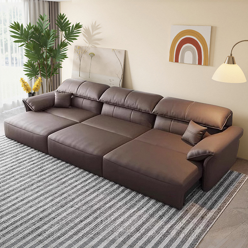 大象耳朵电动功能沙发床客厅两用小户型意式极简约可伸缩真皮沙发