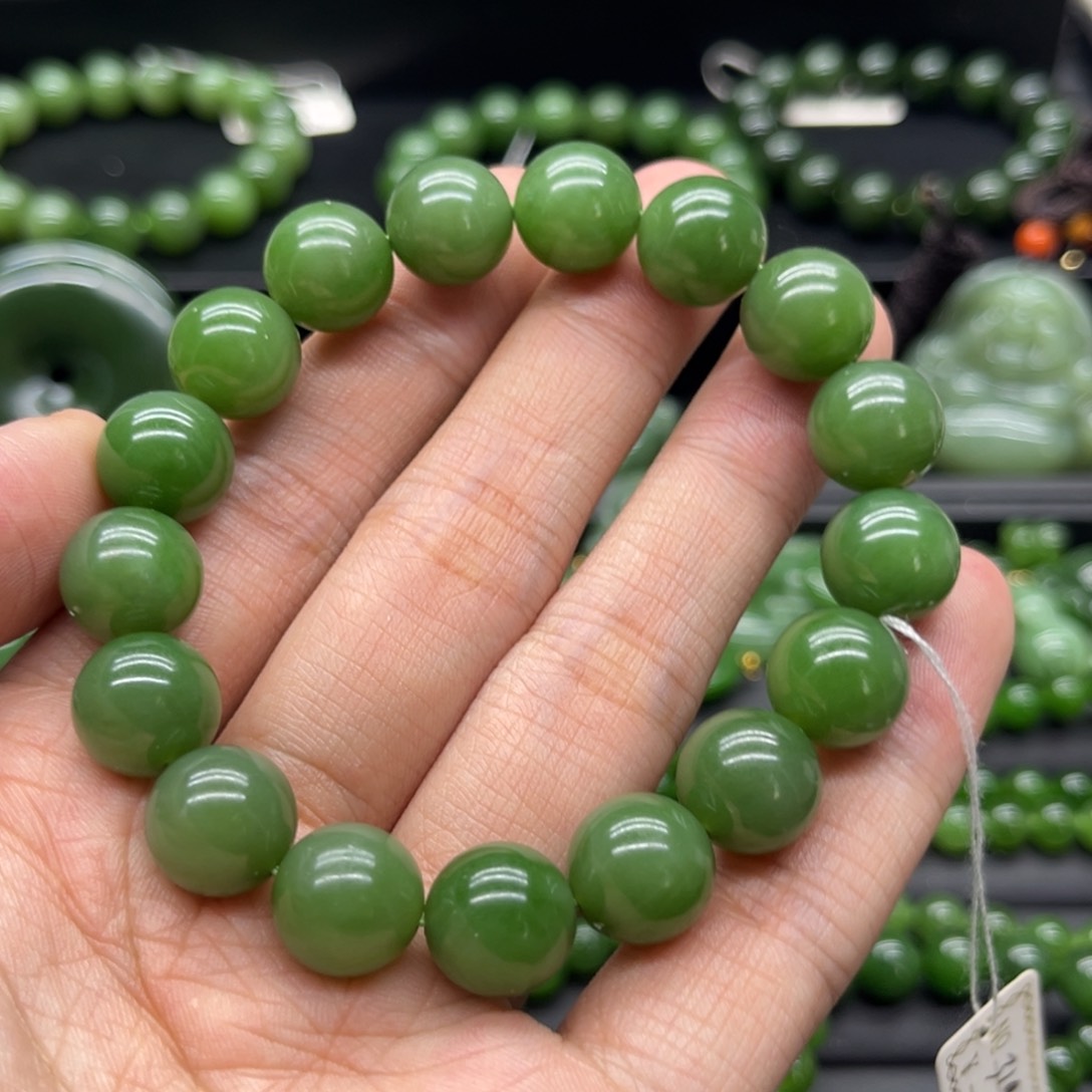 和田玉（碧玉）手链未镶嵌