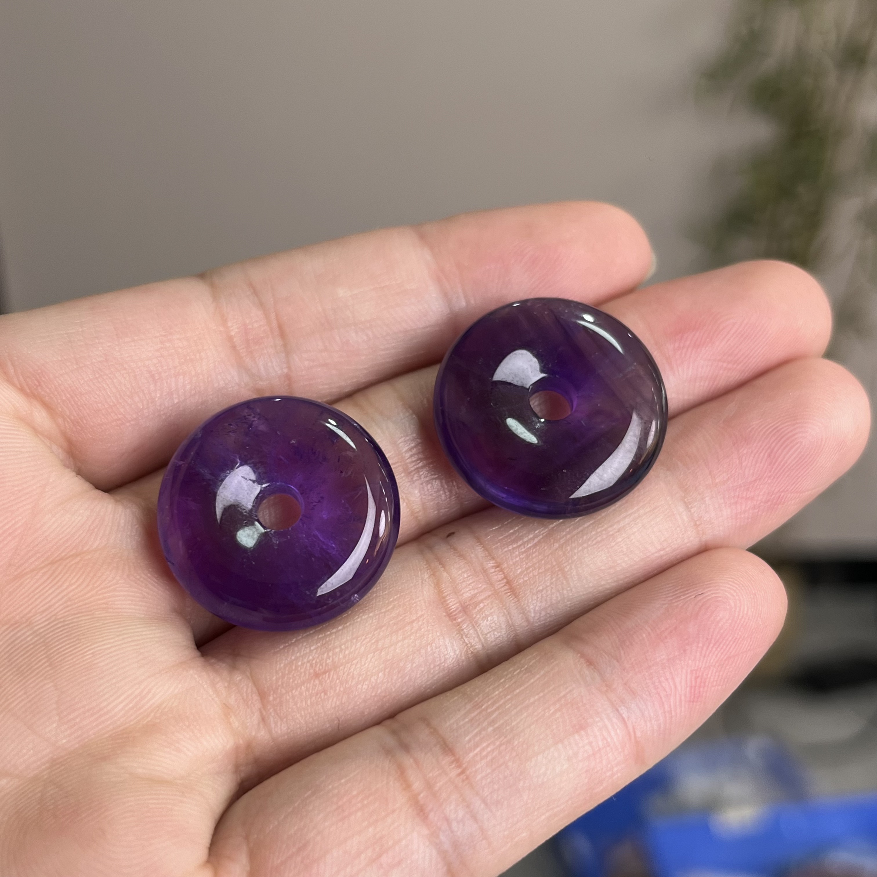 紫水晶平安扣吊坠多样性发一