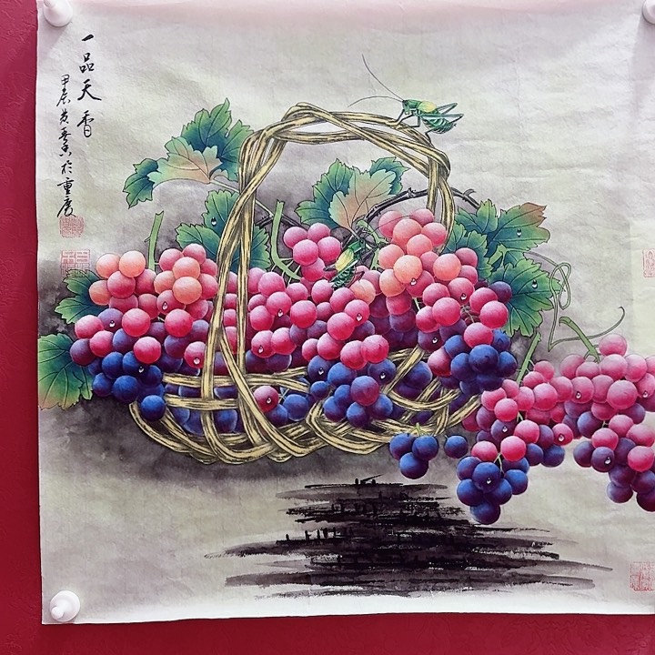 国画黄春香国画一品天香尺寸68/68