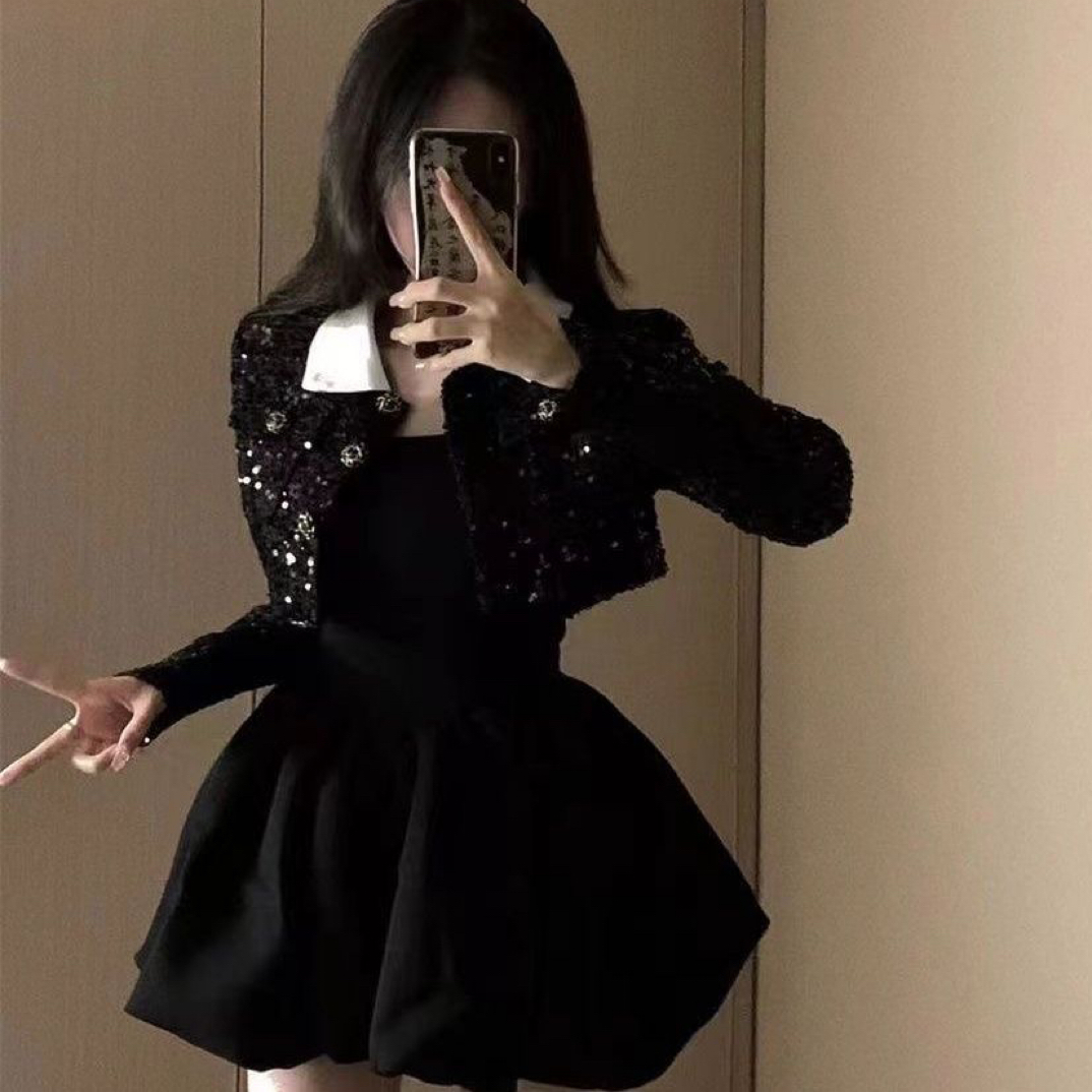 法式重工显瘦女装秋季新款套装