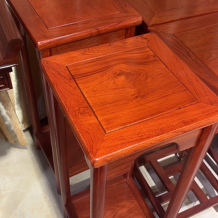 大***店紫檀木类书架赞比亚小巴花 油漆花架1个