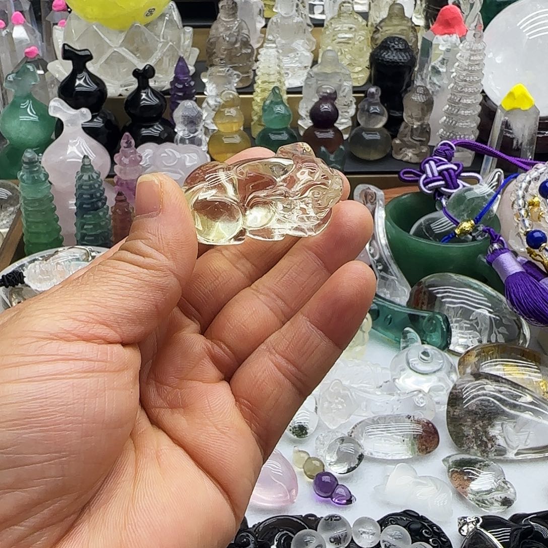 水晶车挂未镶嵌摆件