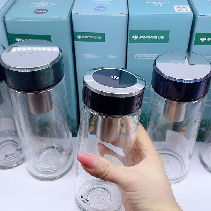万象品牌单层玻璃杯U193-380Ml杯套