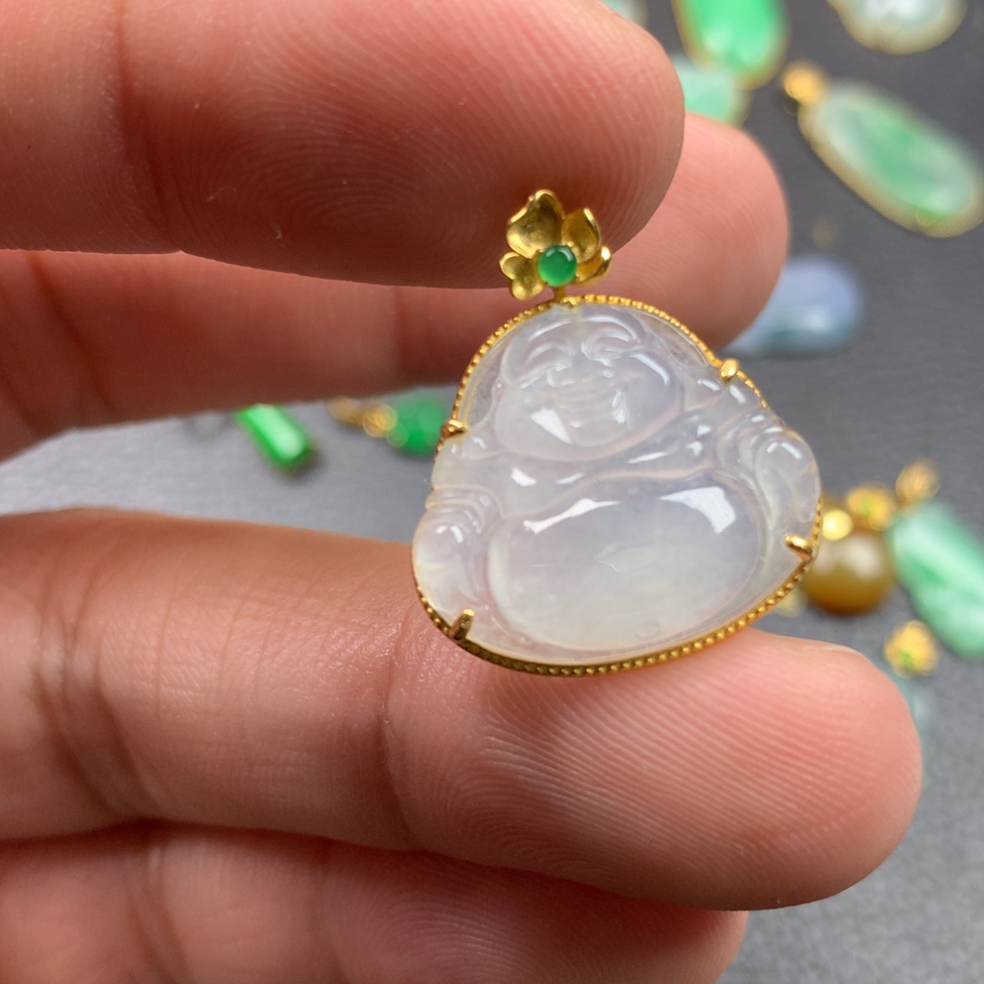 【闪购商品】颈饰18K金镶嵌翡翠翡翠