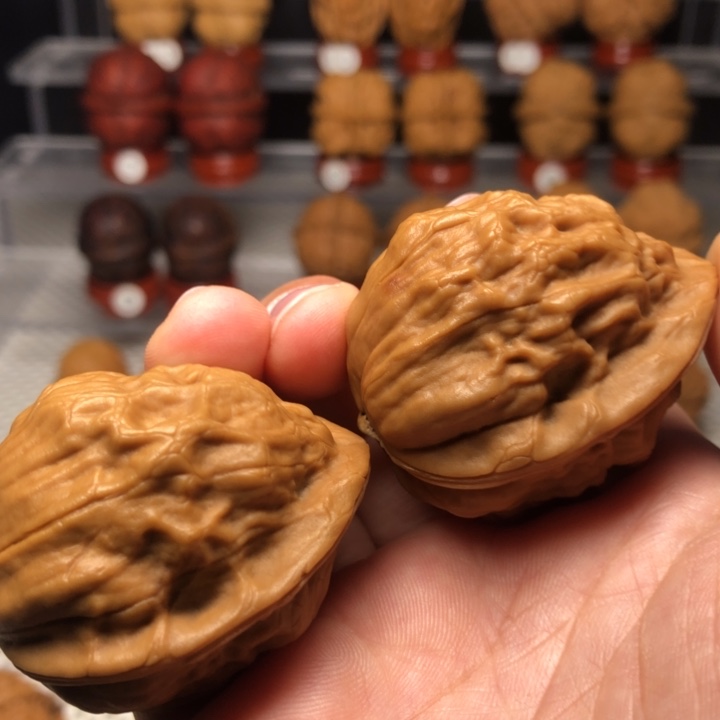 文玩核桃把件7云纹桃心