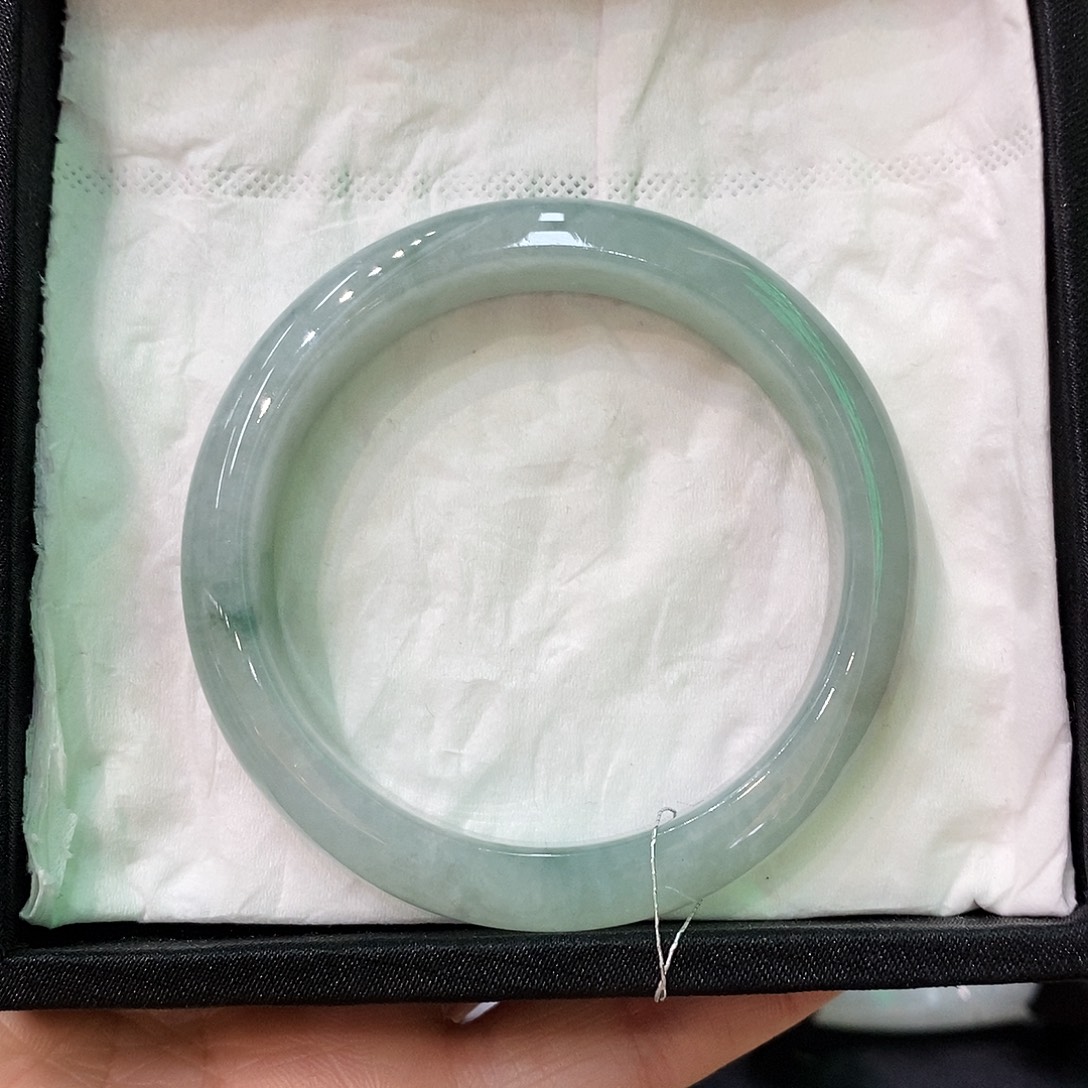 翡翠未镶嵌手镯翡翠冰飘花手镯1606