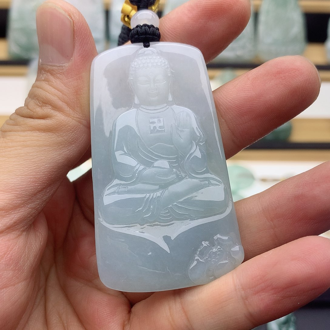 翡翠未镶嵌颈饰D*I阿弥陀佛