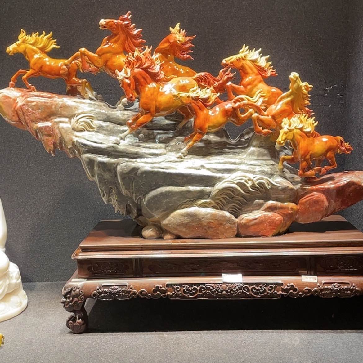 【闪购商品】寿山石丁*升八马摆件工艺品