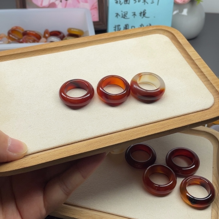 未镶嵌戒指玛瑙/玉髓