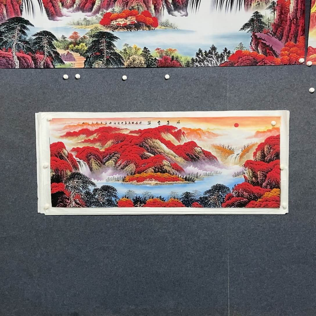 国画小六尺山水一副