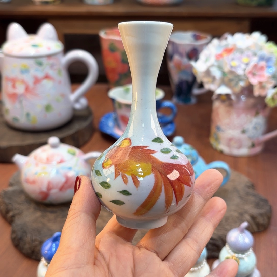 瓷片景德镇手绘高温釉下彩陶瓷茶具