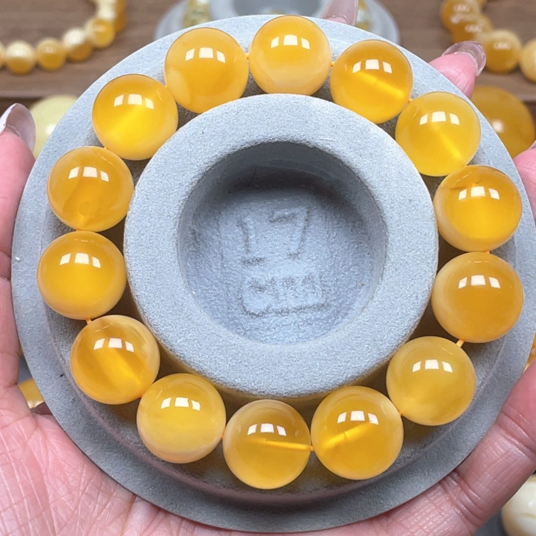 安***蒂裸石琥珀未镶嵌天然