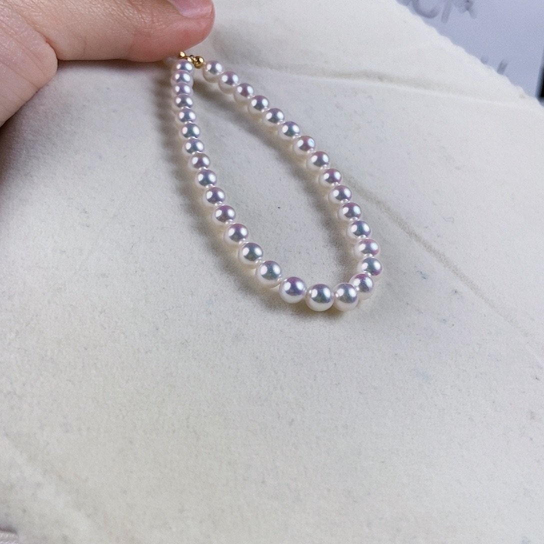 淡水珍珠手绳18K金镶嵌