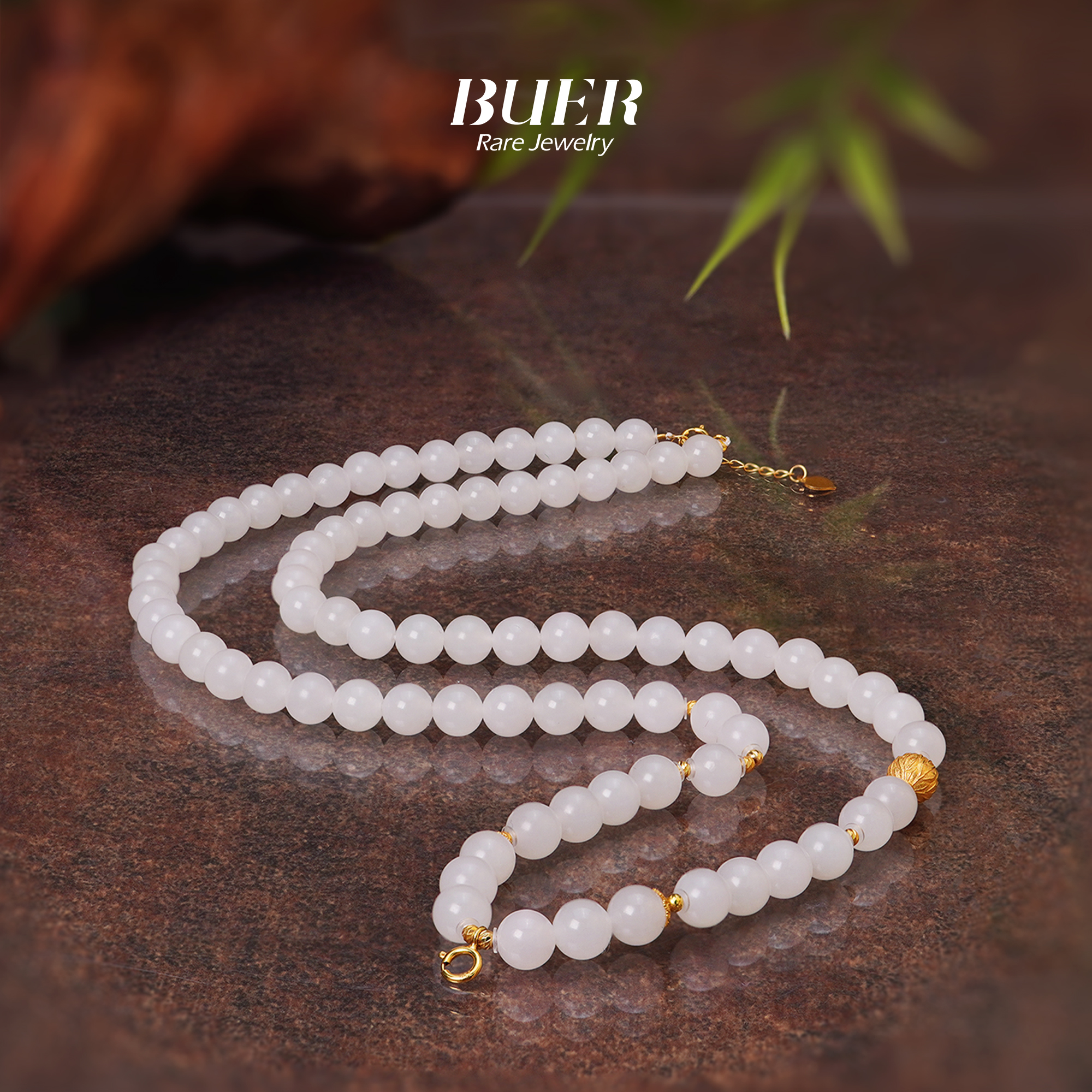 【不二】和田玉白玉18k金DIY万能链6mm+