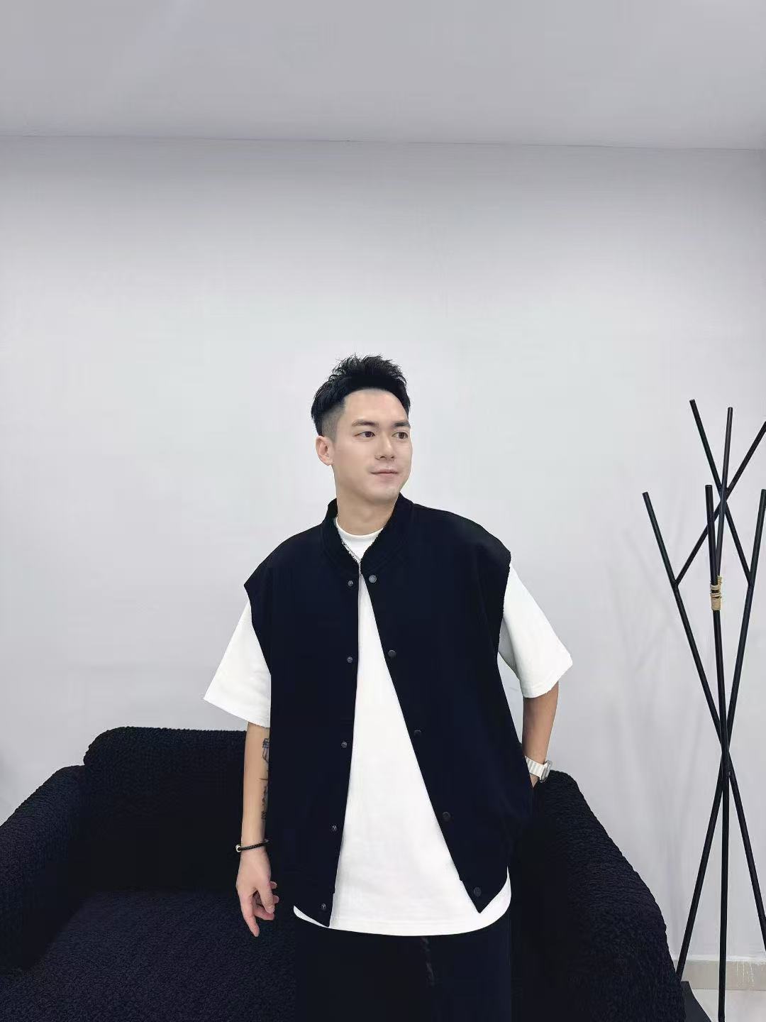 秋季新款无袖时尚夹克水洗时尚休闲风马夹