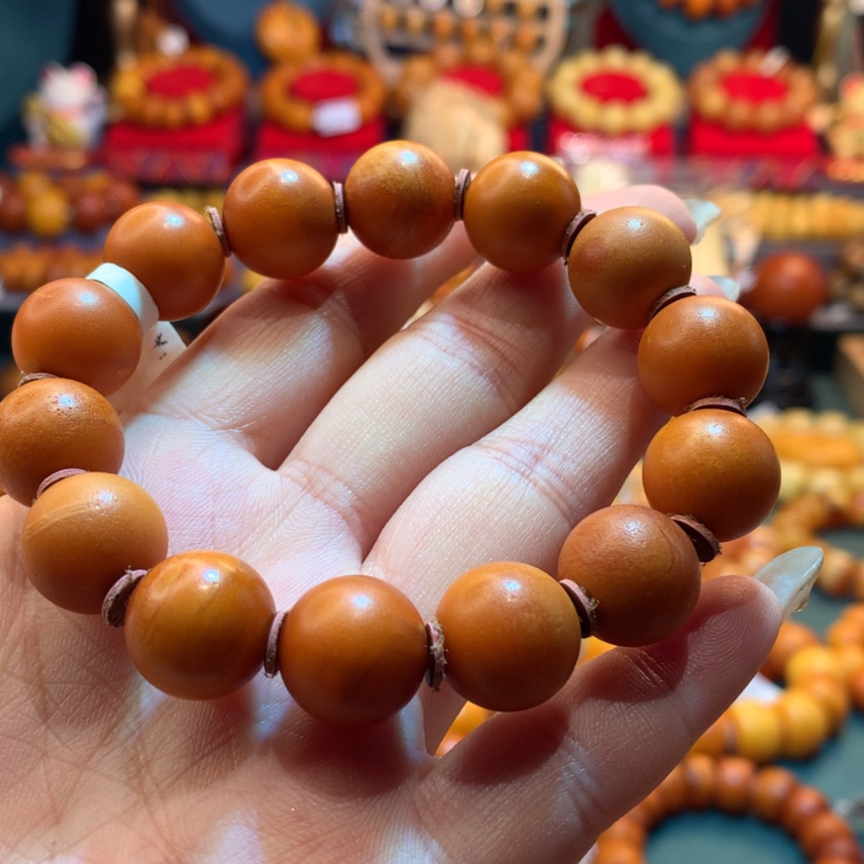 【闪购商品】蜜蜡手串未镶嵌丈****庄蜜蜡手串