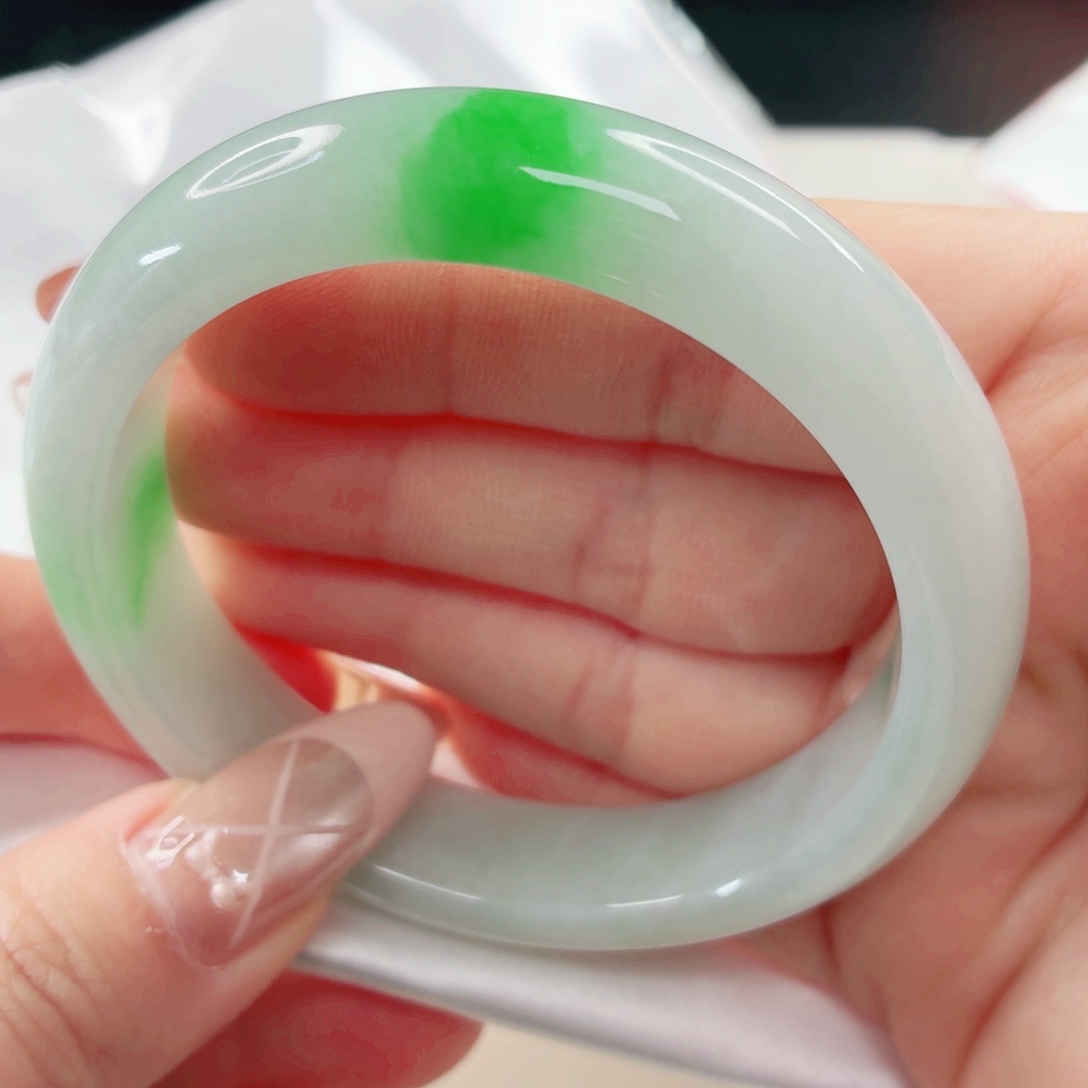 翡翠未镶嵌手镯56.9x410