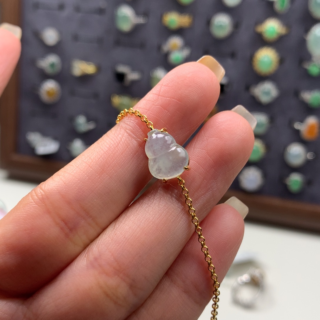 呆***呆翡翠银S925镶嵌颈饰手链