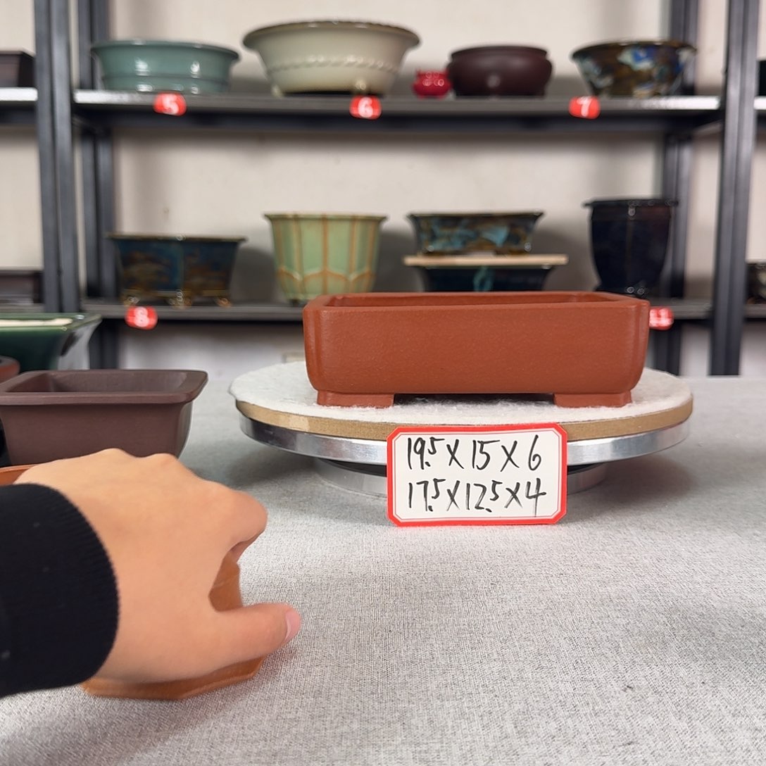 紫砂花盆微瑕手工韩老师