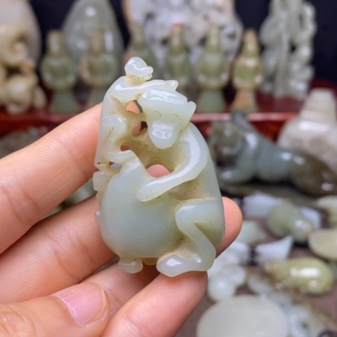 和田玉未镶嵌把件S**宋