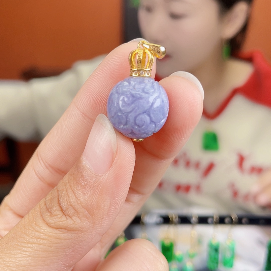 翡翠未镶嵌耳饰饰品