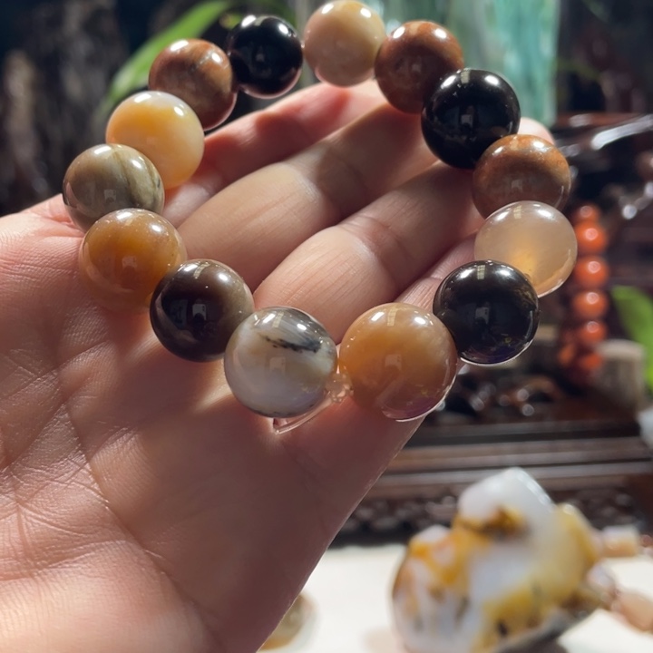 石材家居摆件硅化木