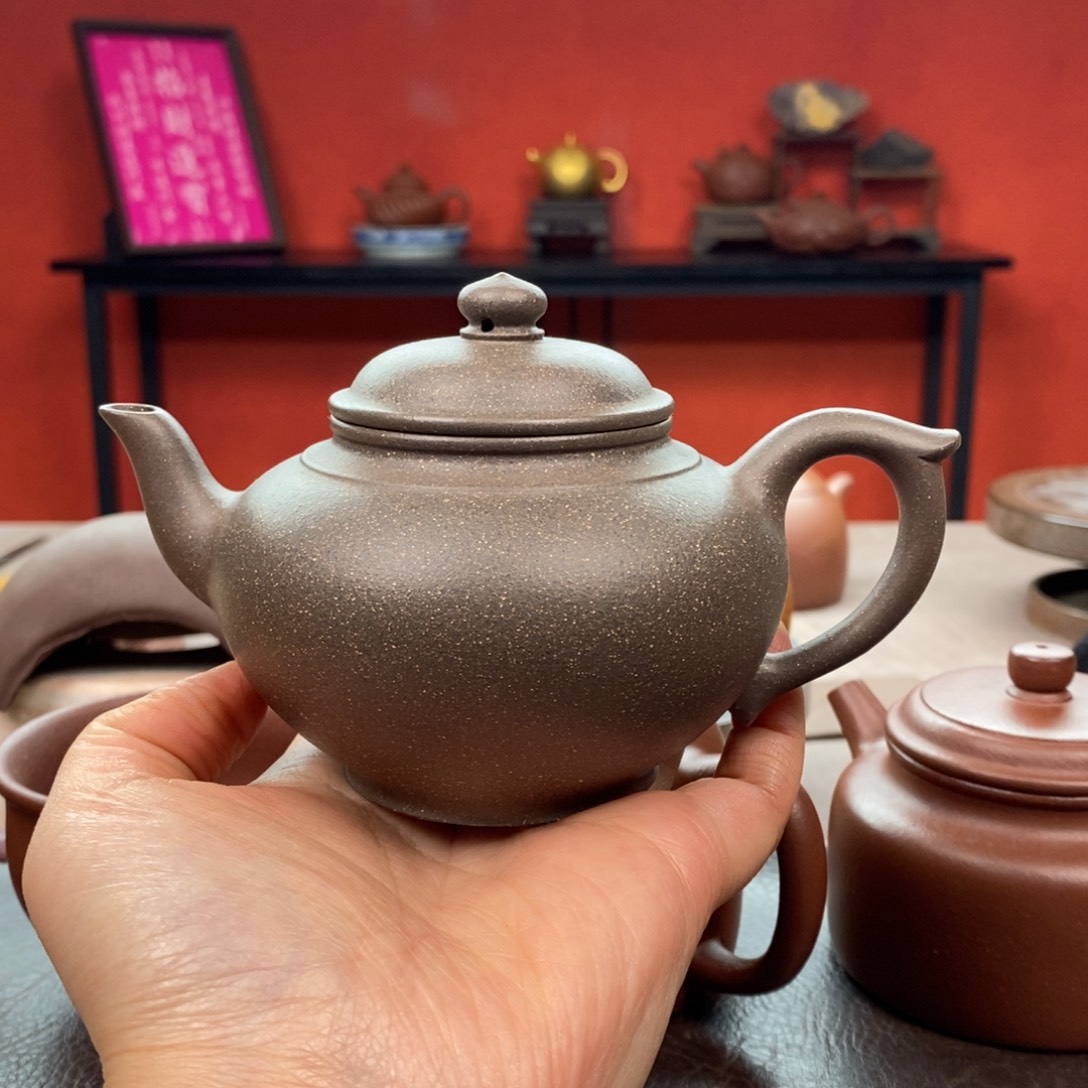 茶壶紫砂青段笑樱280cc精工半手