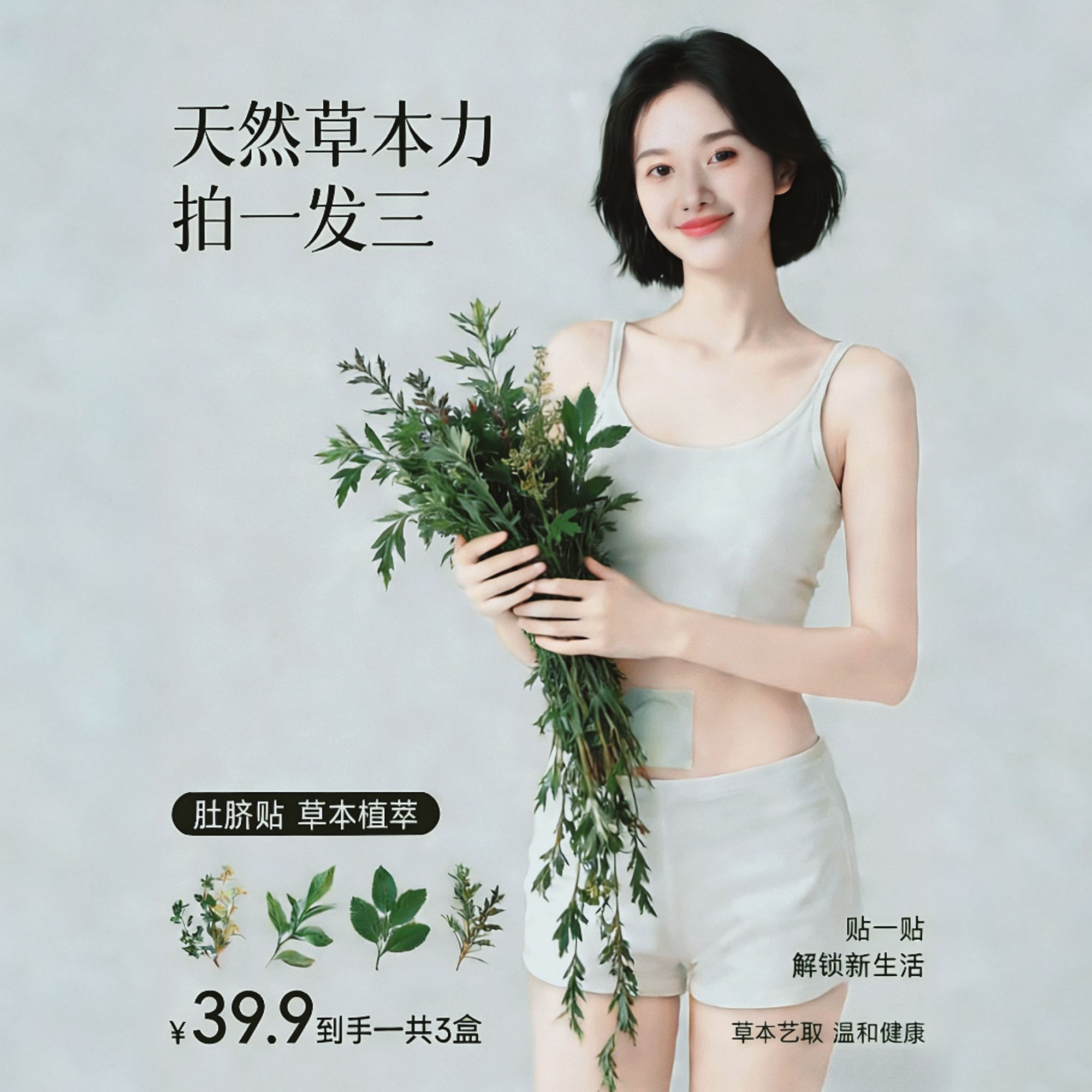 官方正品【拍一发三】植物草本制贴