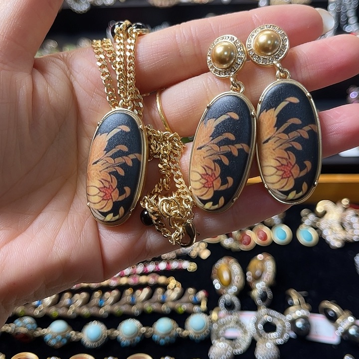 琉璃纯铜合金想看➕耳饰