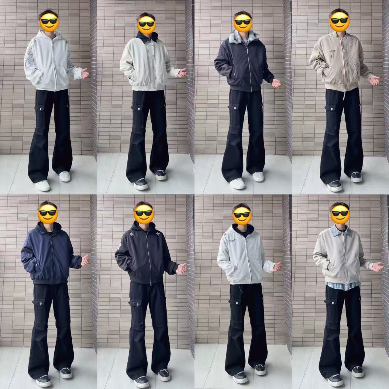 FEIYU春秋工装裤宽松口袋裤子直筒秋季无弹休闲裤阔腿裤透气