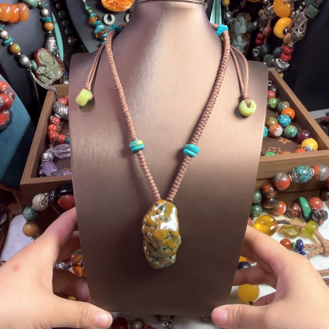 原创设计手工编绳锁骨链