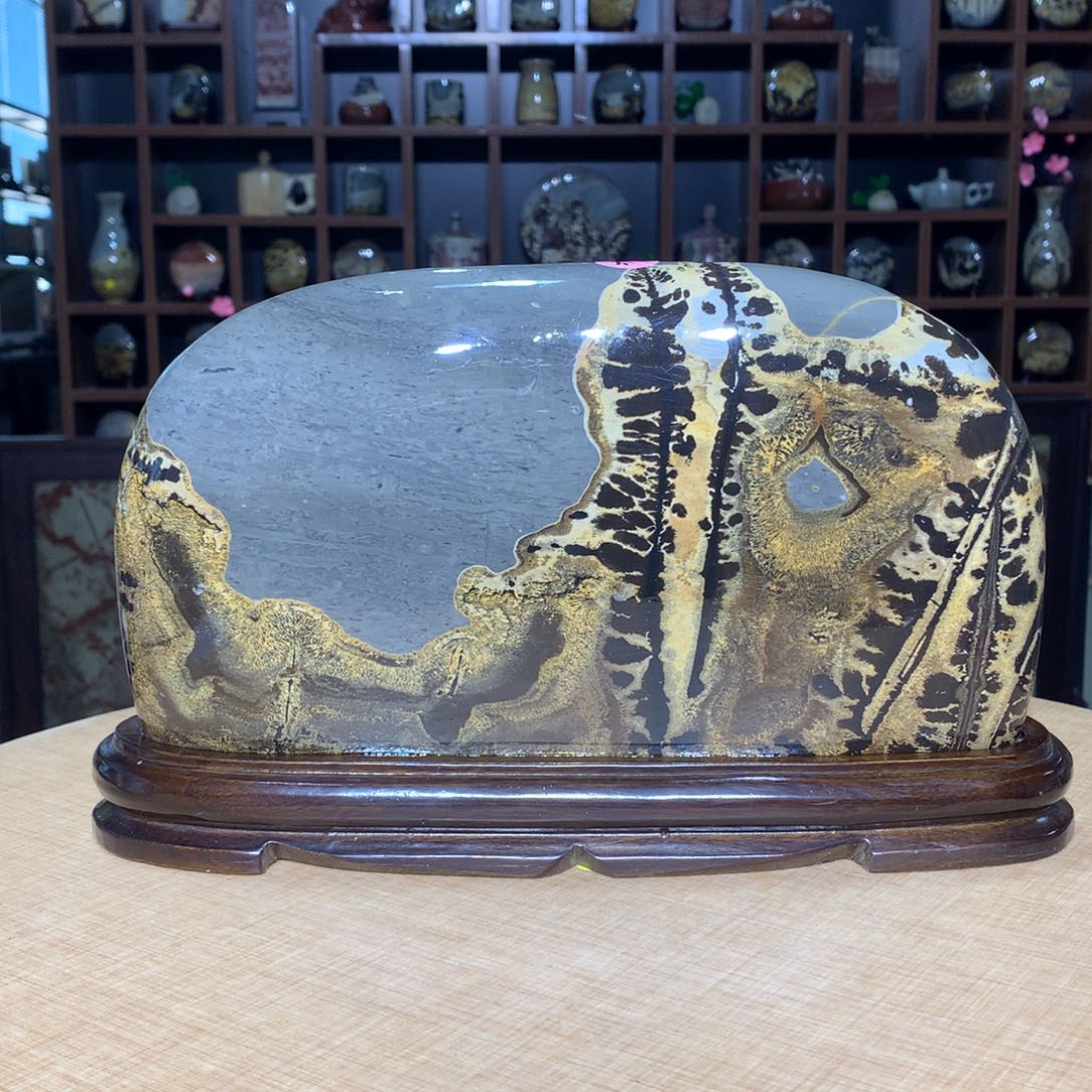 紫砂广西国画石，观赏收藏