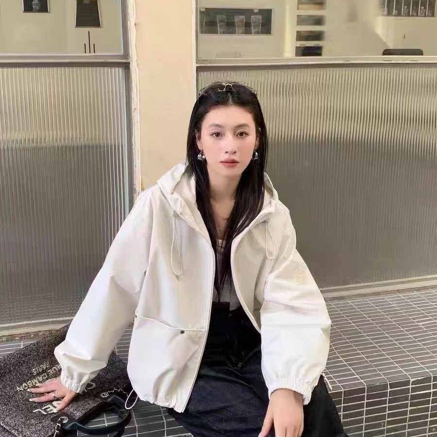 老钱风彩色ins防风连帽休闲外套