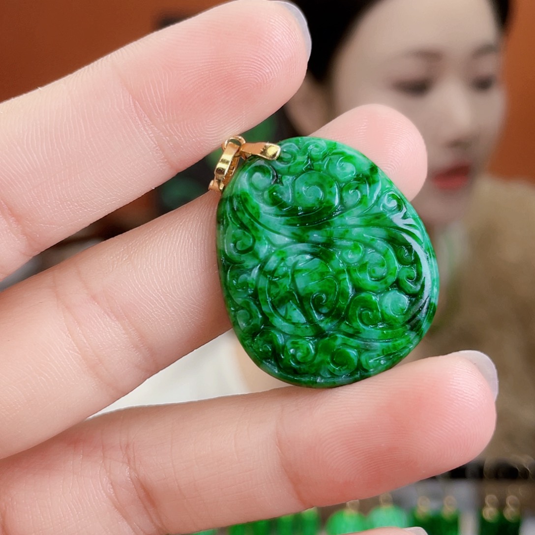 翡翠未镶嵌耳饰饰品