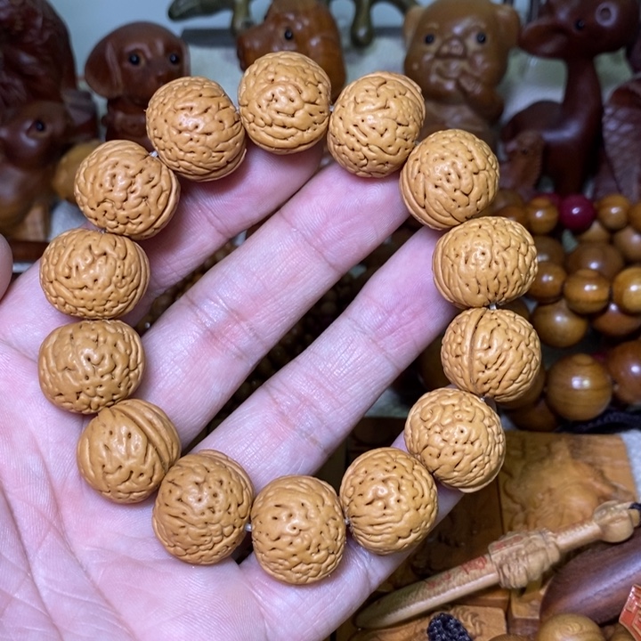 桃木山桃核手串1.9尺寸