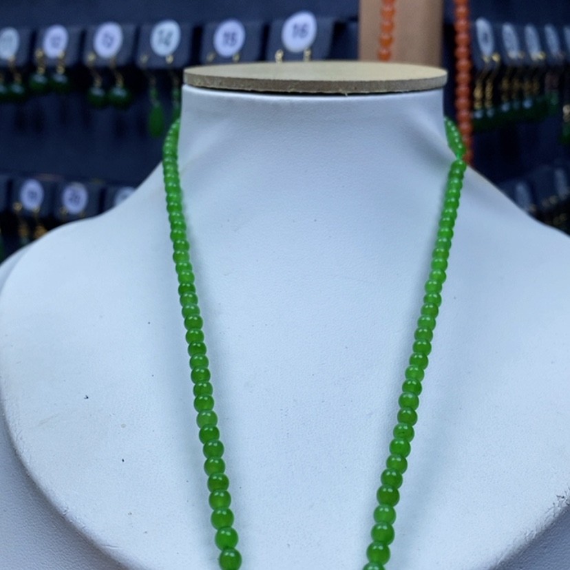 【闪购商品】和田玉颈饰未镶嵌3.8mm圆珠138颗