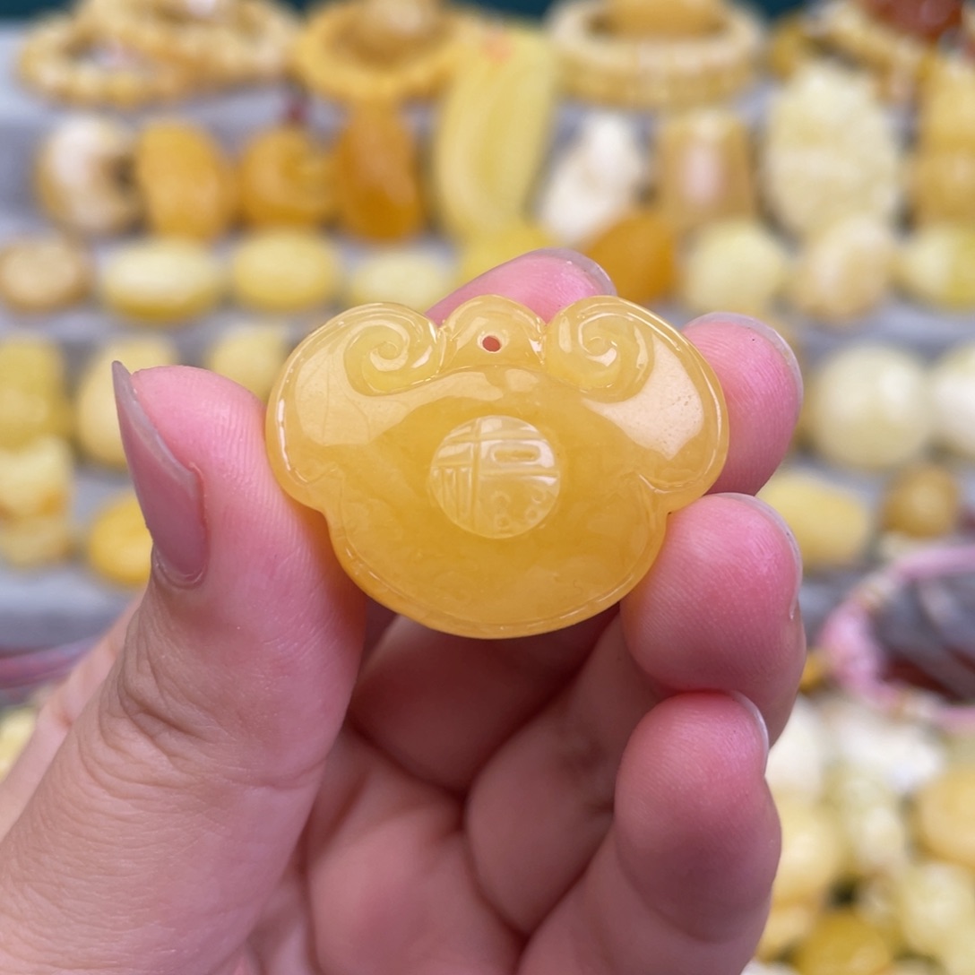 未镶嵌蜜蜡手串蜜蜡