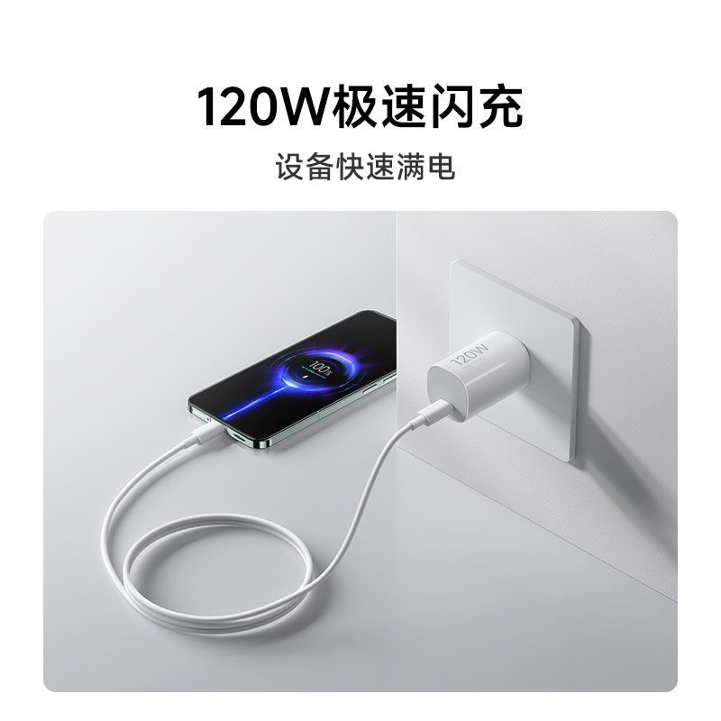 99新 Xiaomi/小米 小米120WGaN小布丁充电器套装(USB-C)大功率轻