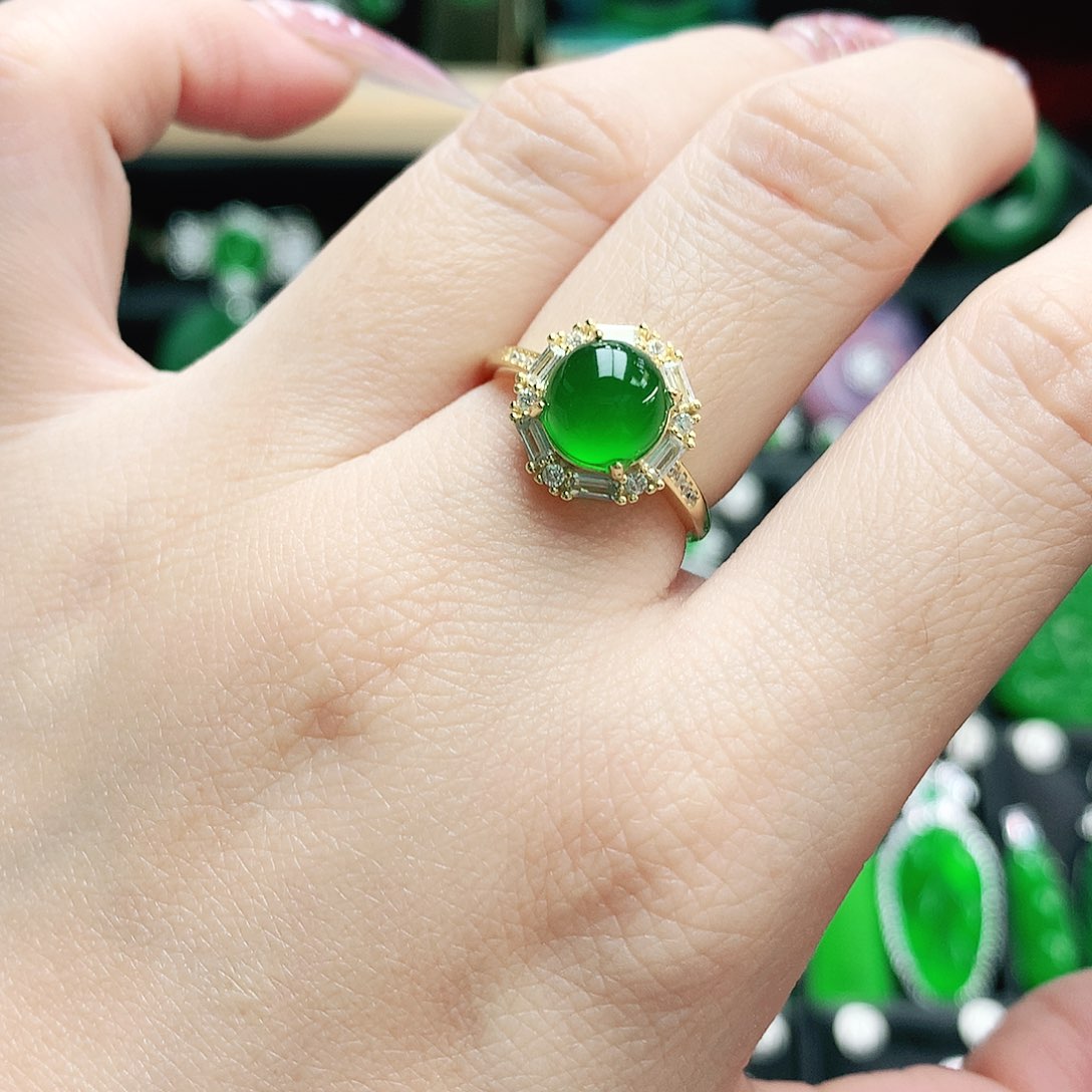 玛瑙/玉髓戒指银S925镶嵌