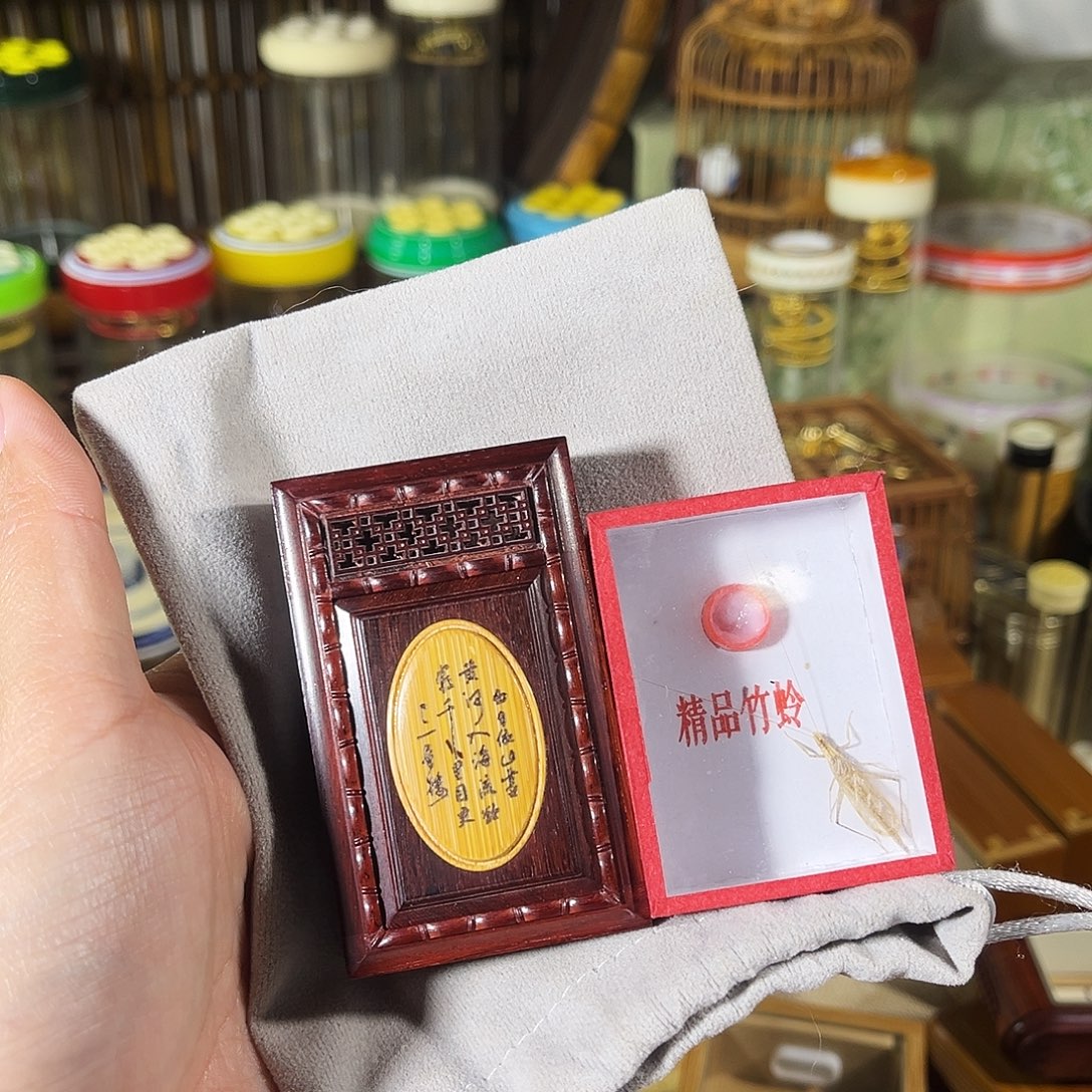 蟋蟀老红木竹蛉盒+竹蛉+布套